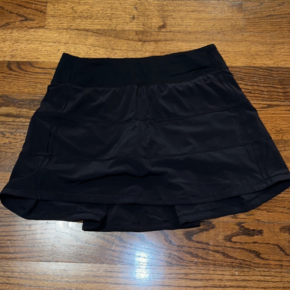 Lululemon 4 LONG black skirt with built in shorts
